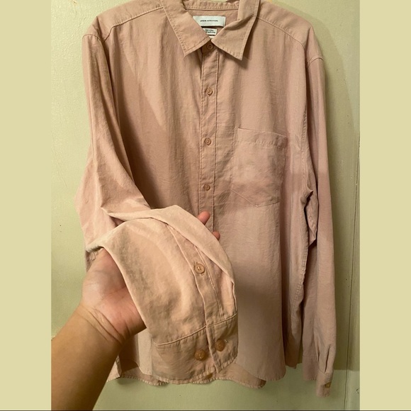 UO Faux Silk Button Down Shirt - Picture 4 of 4